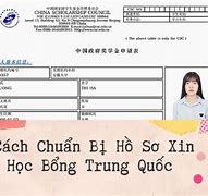 Hồ Sơ Xin Học Bổng Du Học Trung Quốc